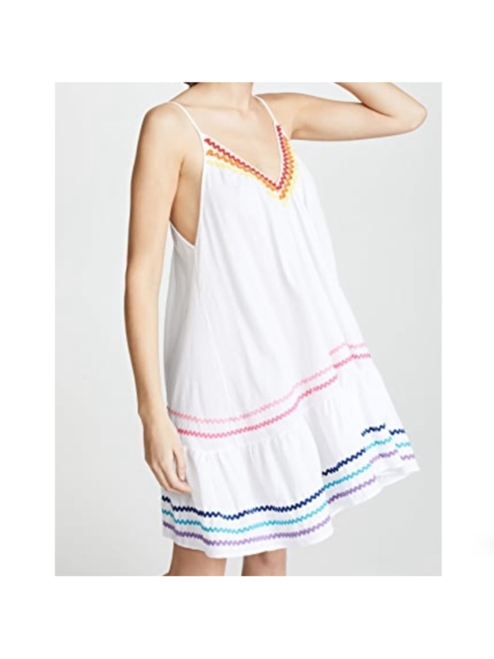 9Seed St Tropez Ruffle Mini Dress in red,white, and blue